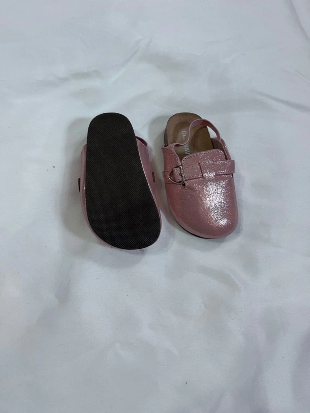 Old Navy Shimmer Pink Girls' Slip-On Moccasins